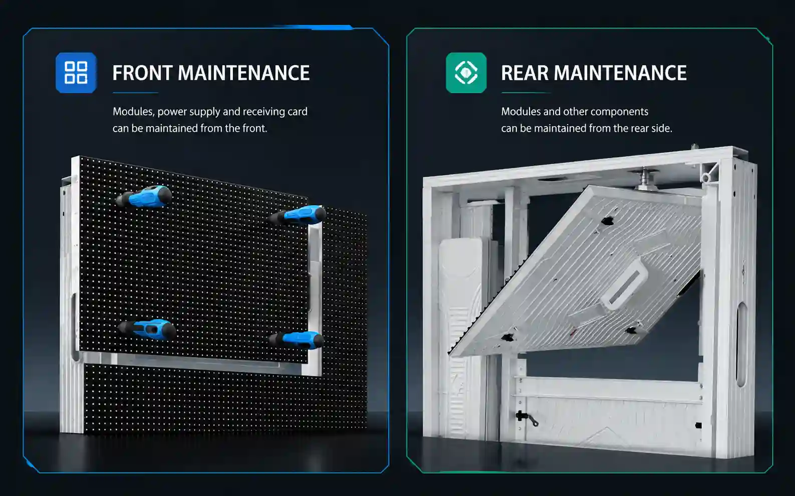 Advanced Front and Rear Maintenance LED Display for Stadium and Outdoor Applications