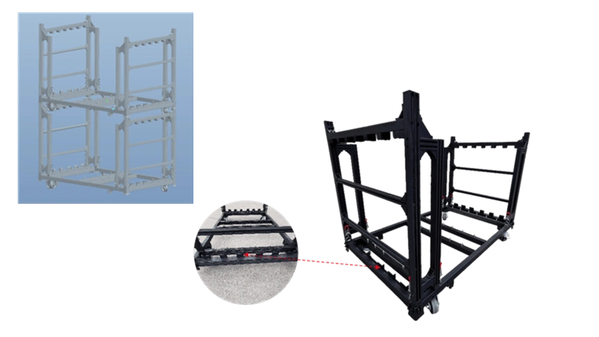 Stackable Transport Carts for Perimeter LED Screens